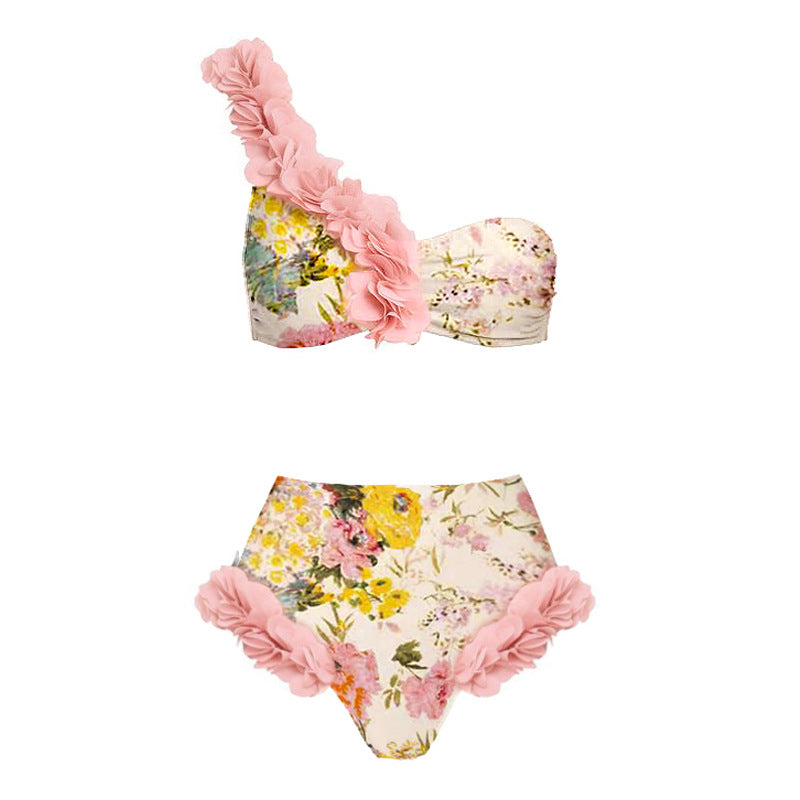 Damen Badeanzug mit floralem Design und schicker Wickelhose Drune