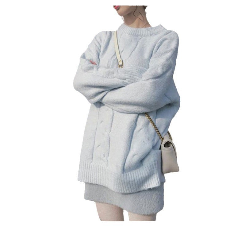 Damen Grobstrickpullover mit Rippstruktur und dekorativen Details Drune