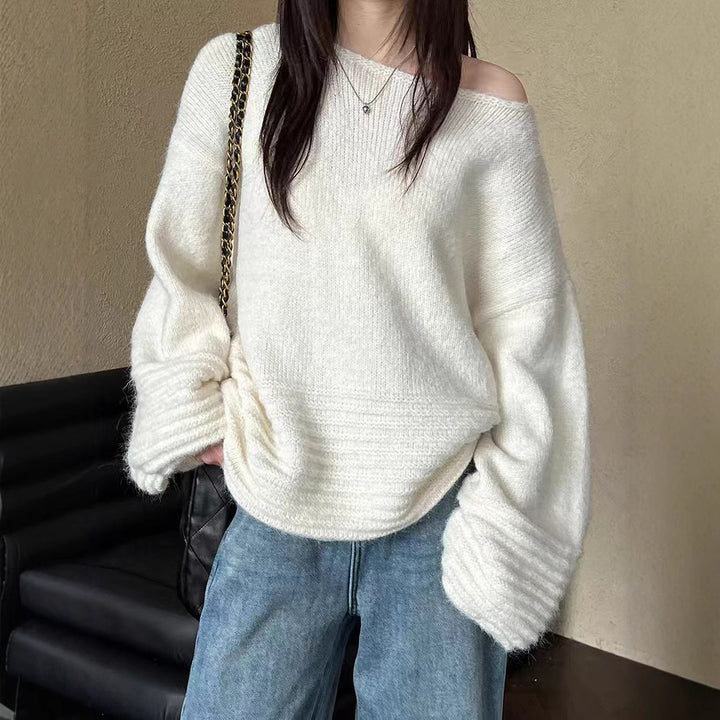 Damen Oversized Strickpullover Drune