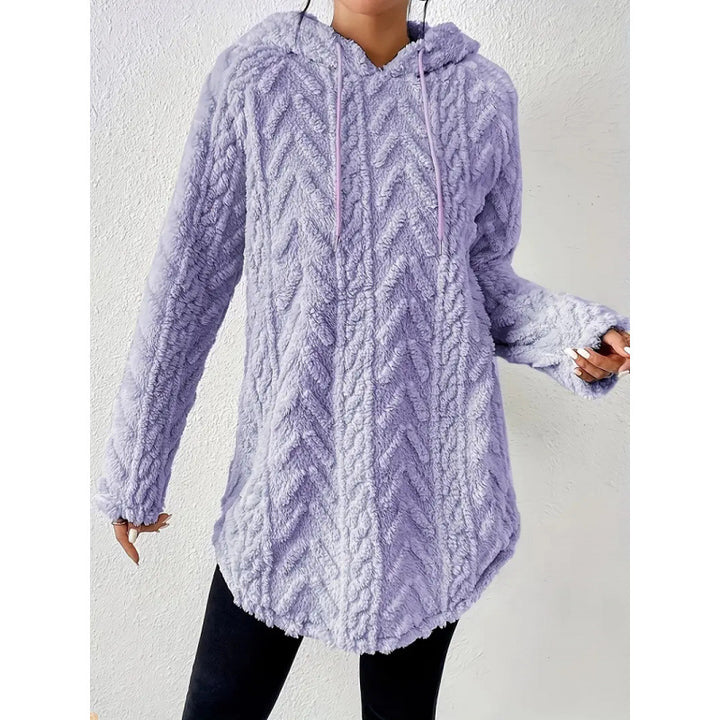 Damen bequemer Kapuzenpullover mit strukturiertem Design Drune