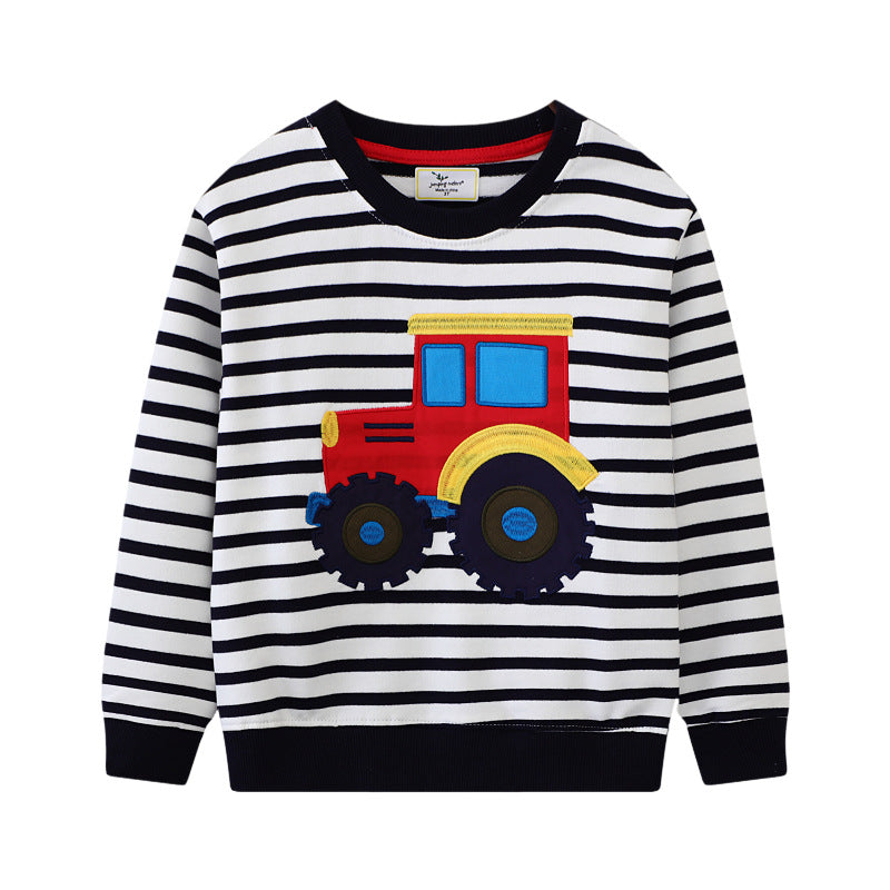 Jungen Sweatshirt mit kreativem Traktor-Design Drune