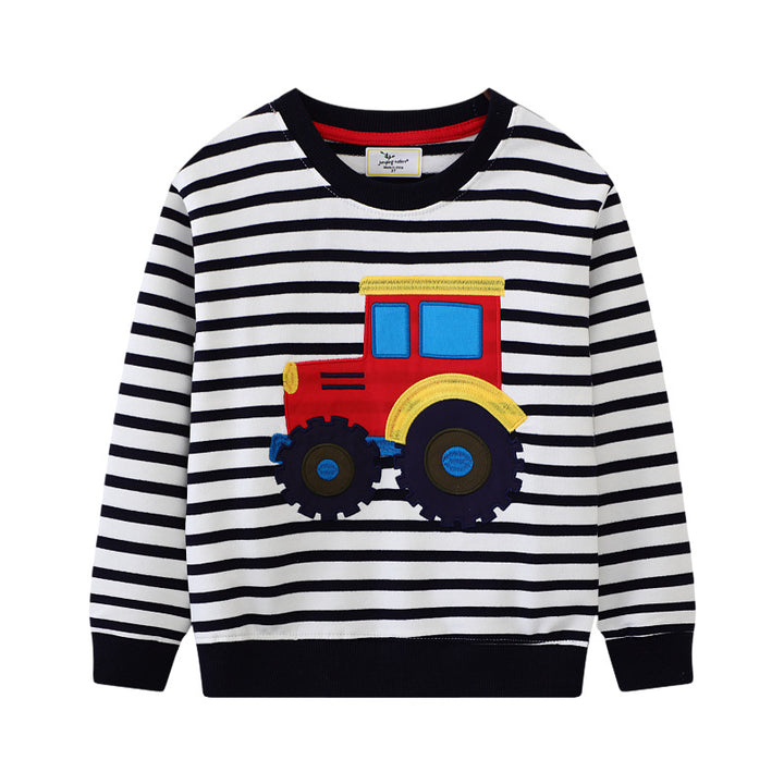 Jungen Sweatshirt mit kreativem Traktor-Design Drune
