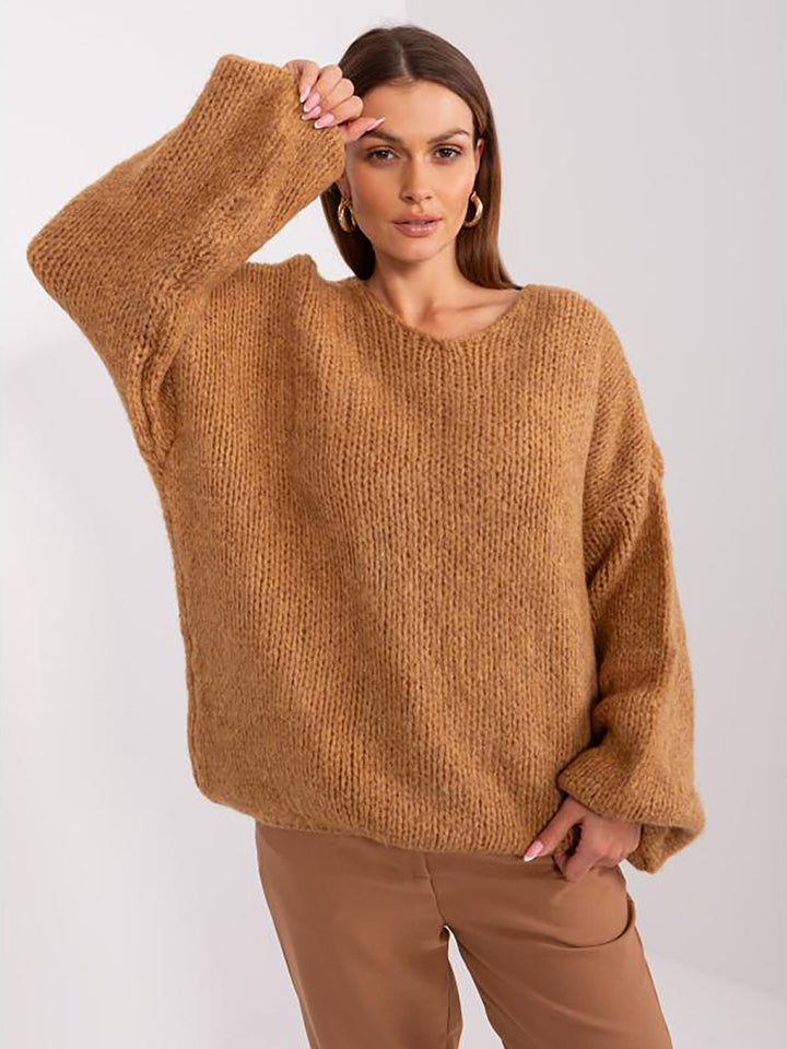 Damen Grobstrickpullover mit oversized Schnitt und weiten Ärmeln Drune