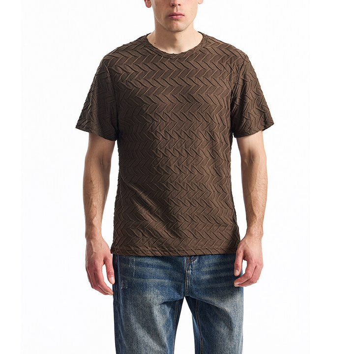 Herren modernes T-Shirt mit strukturiertem Design Drune