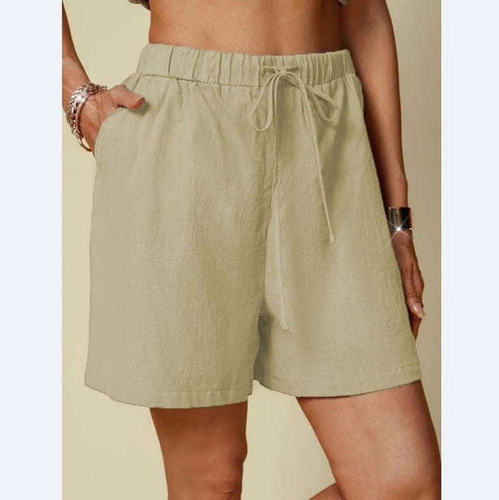 Damen lockere Shorts mit elastischem Bund und praktischen Seitentaschen Drune