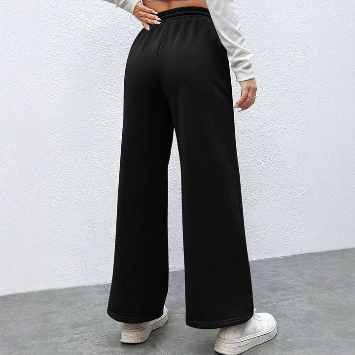 Damen weite Freizehhose mit elastischem Bund und Kordelzug Drune