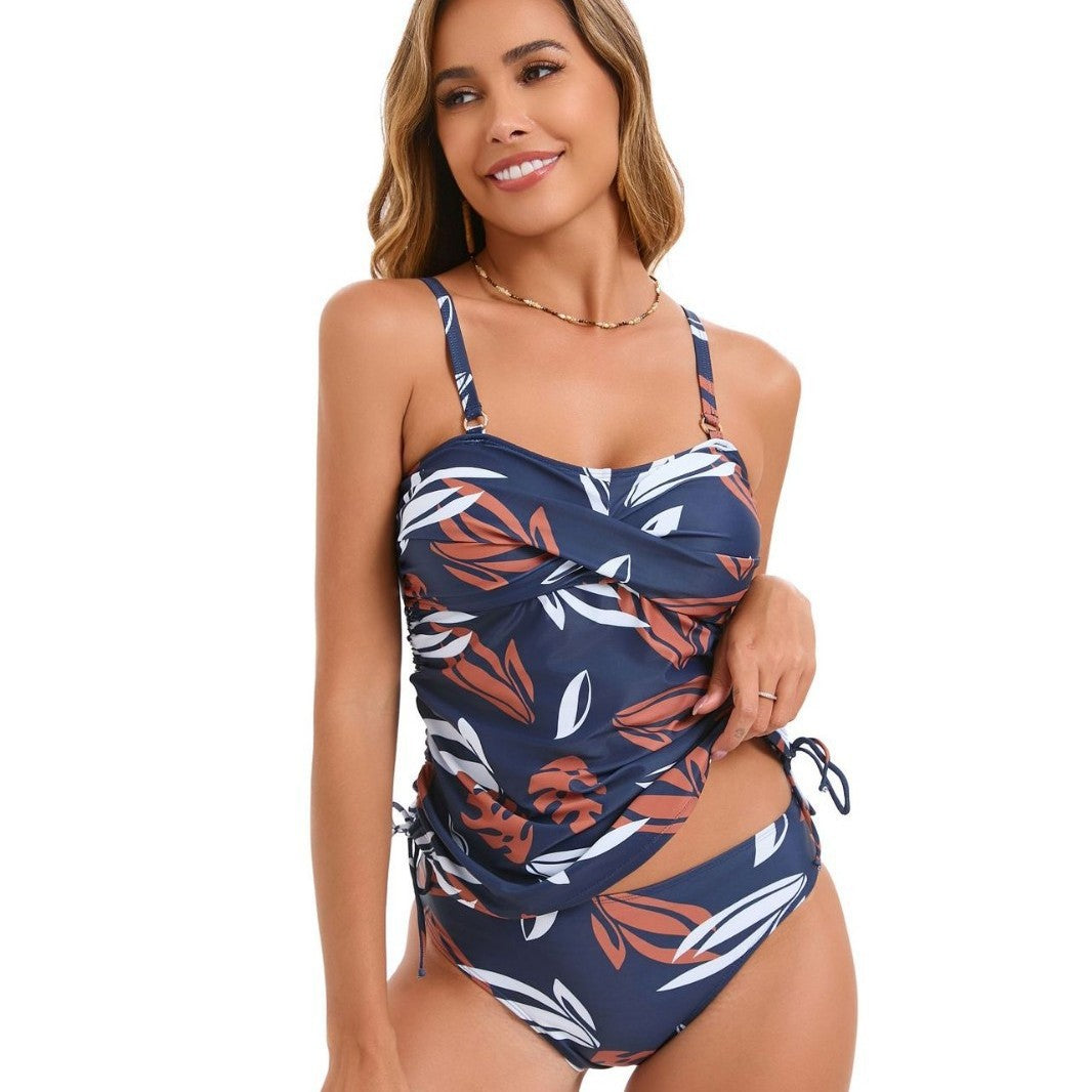 Damen Eleganter Badeanzug mit variablen Raffung Drune