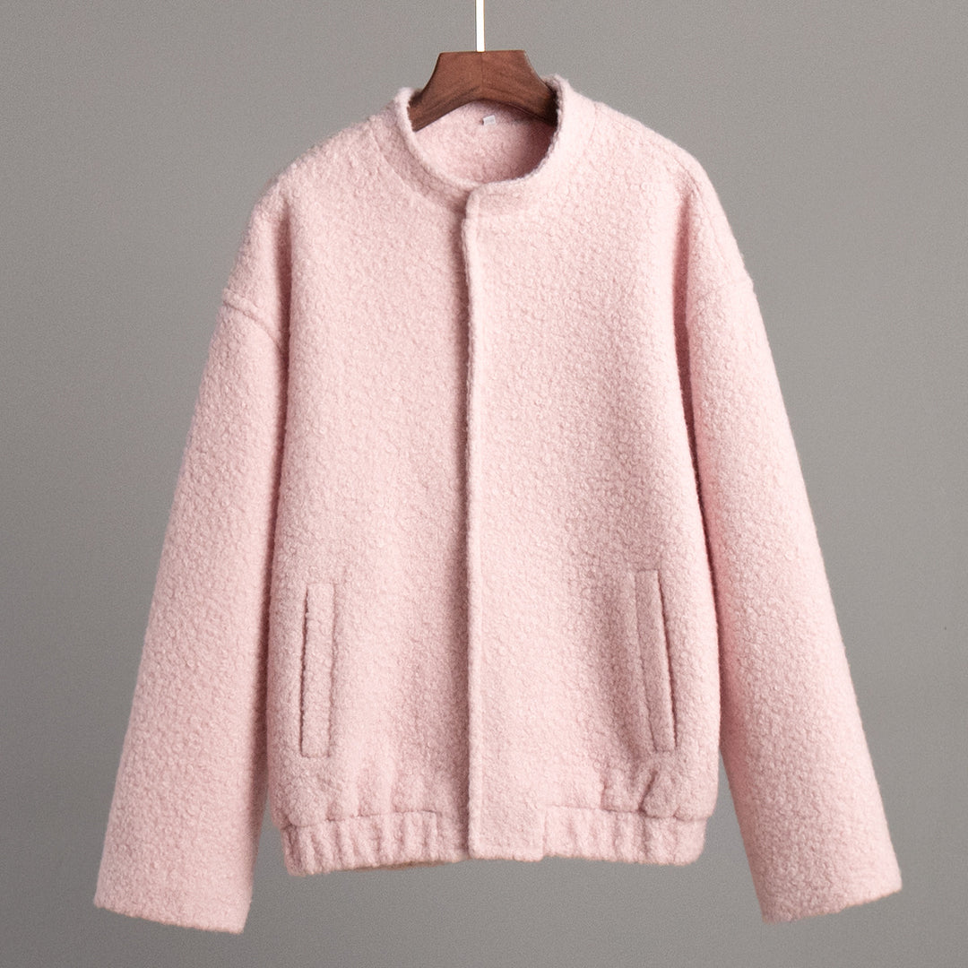 Damen Modische fleeceartige Übergangsjacke mit elastischem Bund und praktischen Seitentaschen Drune