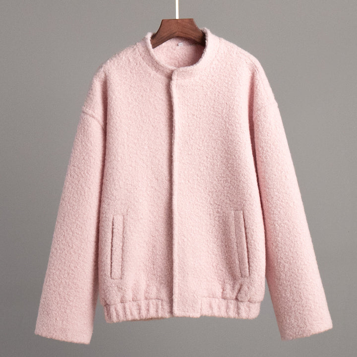 Damen Modische fleeceartige Übergangsjacke mit elastischem Bund und praktischen Seitentaschen Drune
