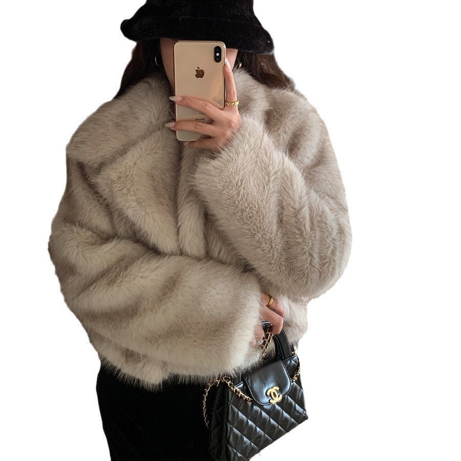 Damen Eleganter Boucle-Mantel Drune