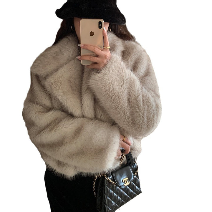 Damen Eleganter Boucle-Mantel Drune
