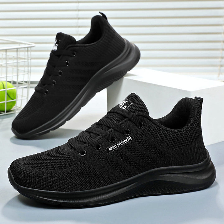 Damen nan atmungsaktive Strick-Komfort-Sneaker mit gepolstertem Fersenbereich und flexibler Leichtlaufsohle Drune