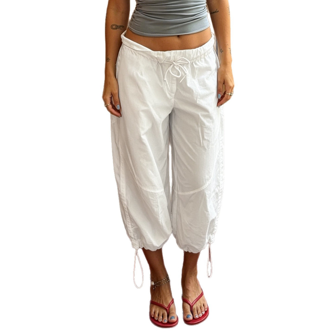 Damen Sportliche Relaxed-Fit Jogginghose mit verstellbarem Bund Drune