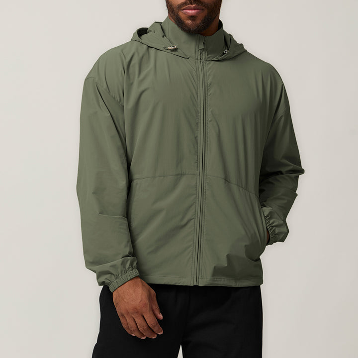 Herren Windbreaker mit verstellbarem Kapuze Drune