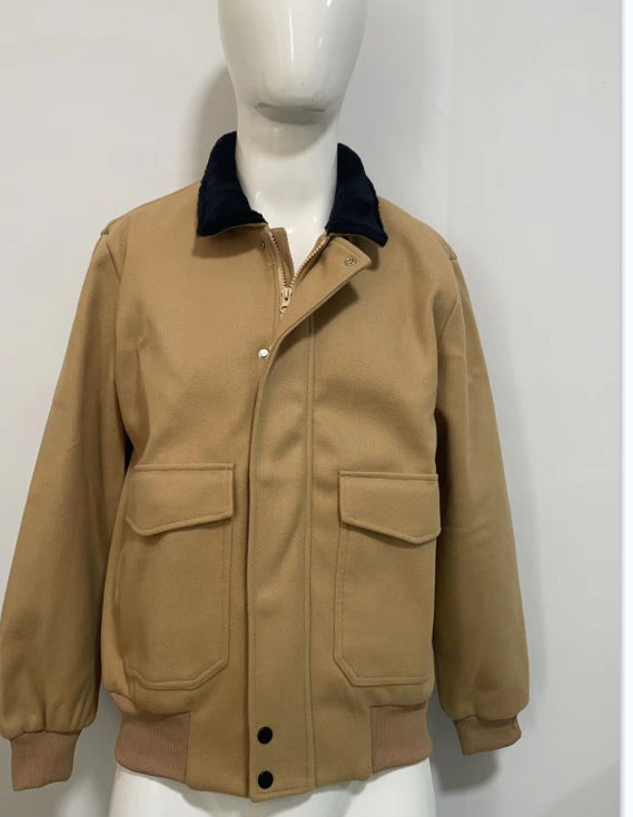 Herren stilvolle Übergangsjacke mit weichem Kragen und praktischen Eingrifftaschen Drune