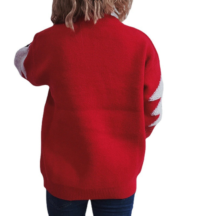 Damen Kuscheliger Winterpullover mit festlichem Design Drune