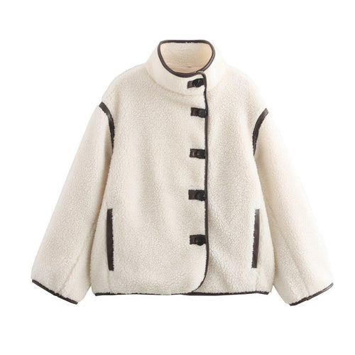 Damen fleecegefütterte Übergangsjacke mit hohem Kragen und praktischen Taschen Drune