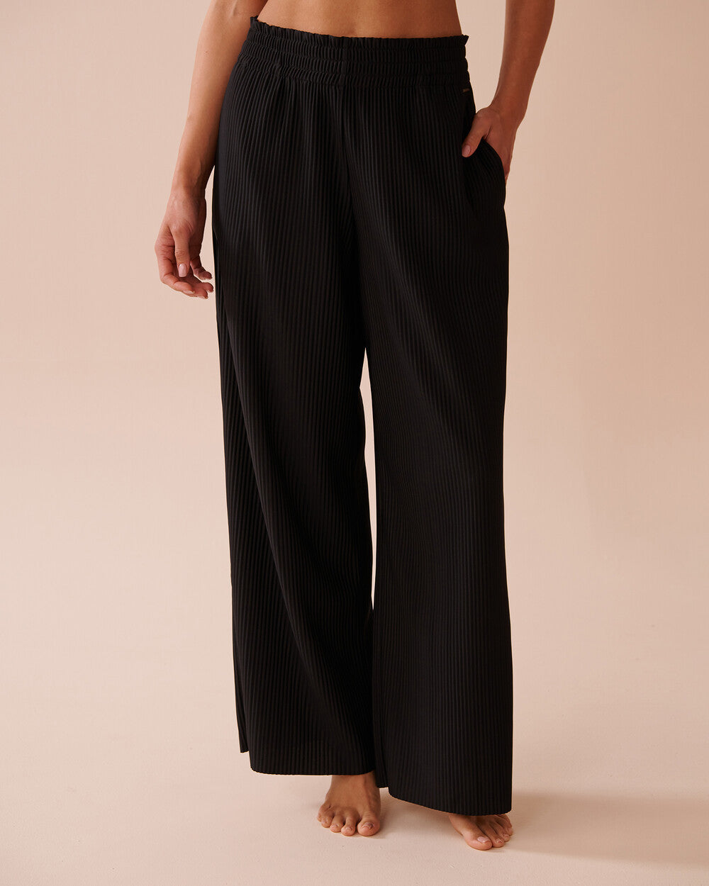 Damen Plisseehose mit elastischem Bund und seitlichen Eingrifftaschen Drune