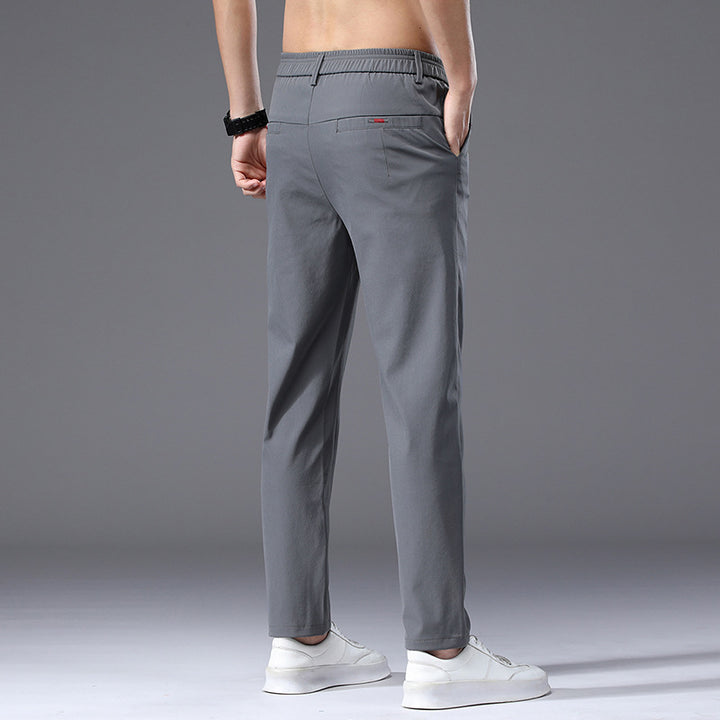Herren modische und bequeme Chino-Hose mit elastischem Bund Drune