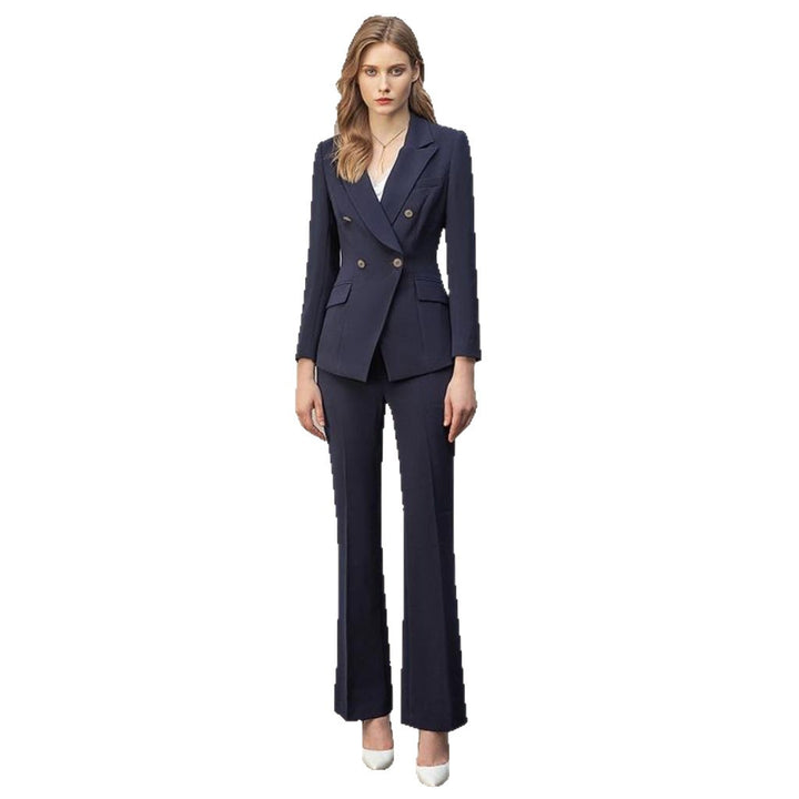 Damen elegantes Double-Breasted Anzugset Drune