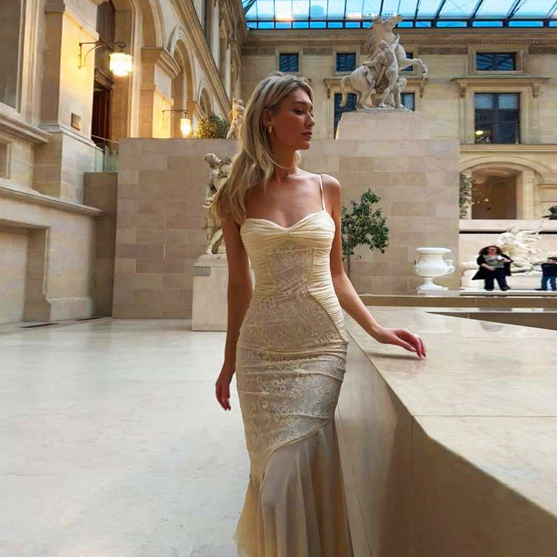 Damen Elegantes Wickelkleid mit Raffungen und asymmetrischem Rock Drune