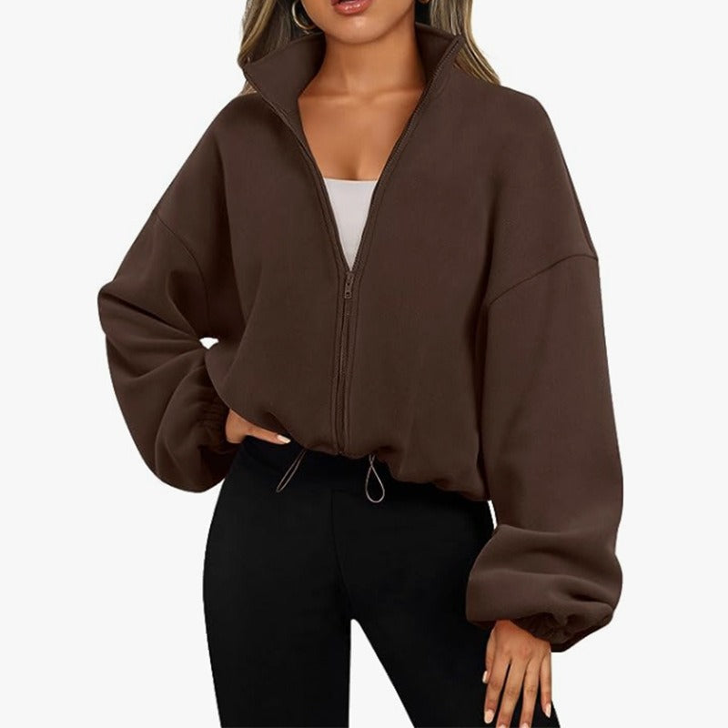 Damen Sportliche Zip-Jacke Drune