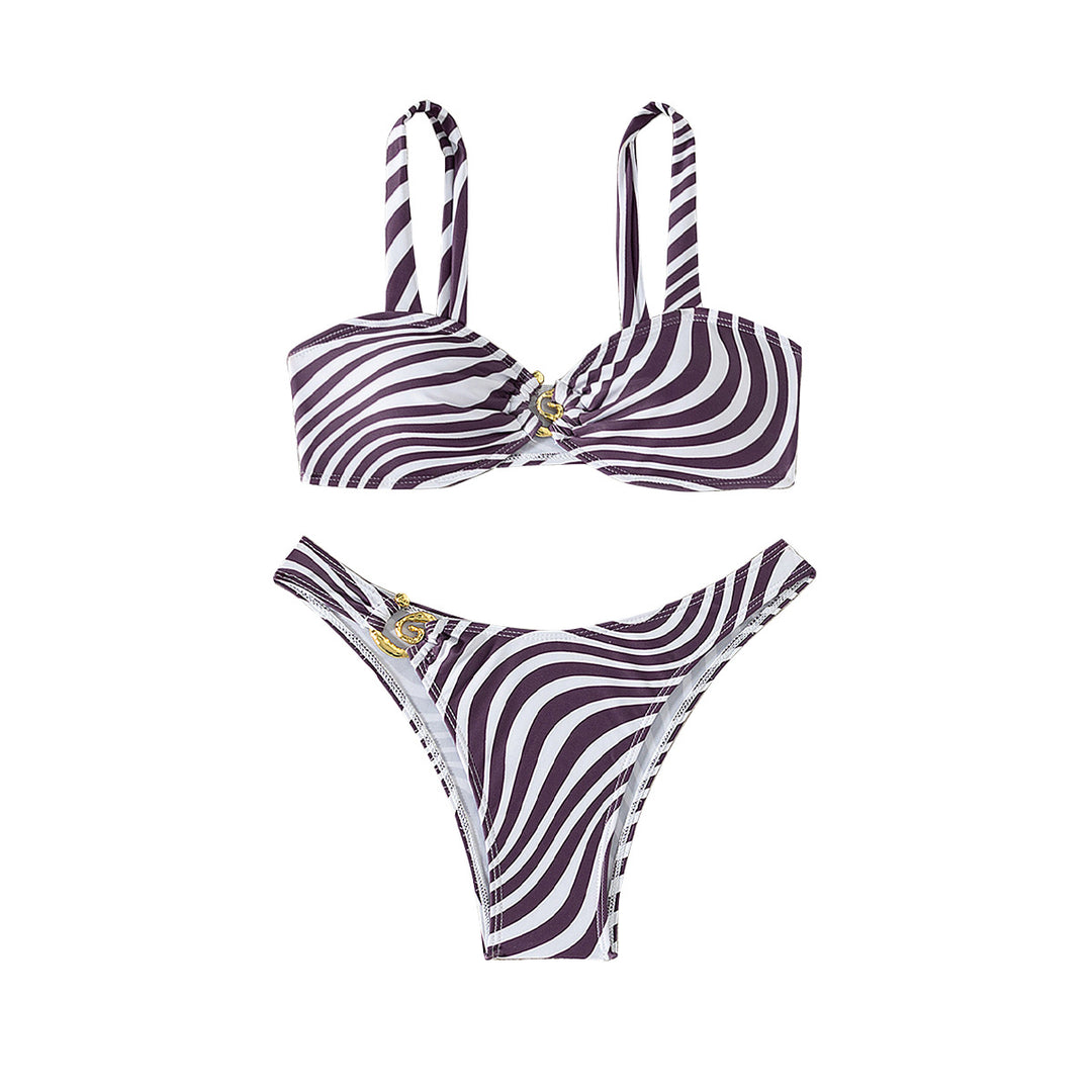 Damen Bikini mit elegantem Bustier-Design und seitlichem Bindedetail Drune