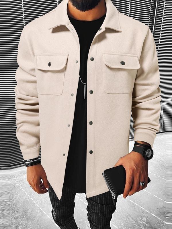 Herren nan Hemdenjacke aus Wollmix mit Druckknöpfen und Pattentaschen Drune