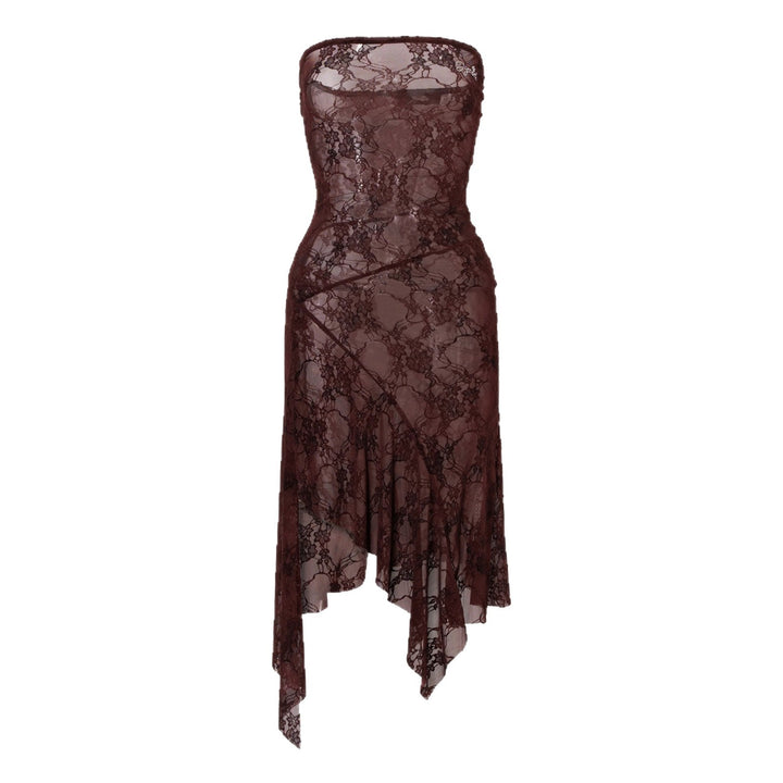 Damen Elegant geschnittenes Spitzenkleid Drune