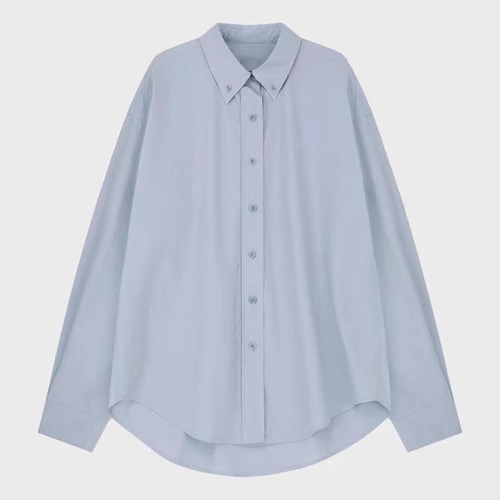 Damen Elegantes, lockeres Hemd aus leichtem Baumwollstoff Drune