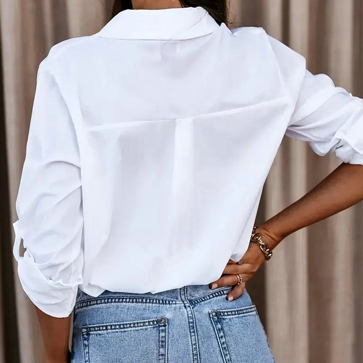 Damen lässige Bluse mit hochwertiger Baumwolle Drune