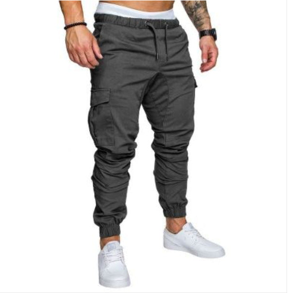 Herren nan taktische Cargo-Jogger mit Tunnelzug, elastischen Bündchen und Mehrfach-Taschen Drune