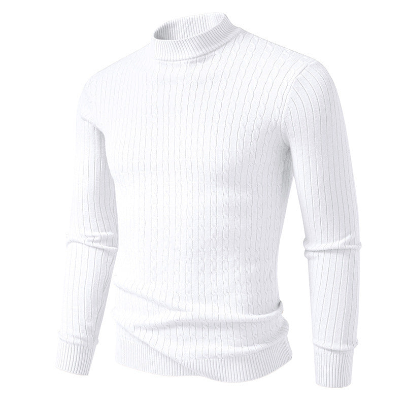 Herren Rollkragenpullover aus strukturiertem Strickmaterial Drune