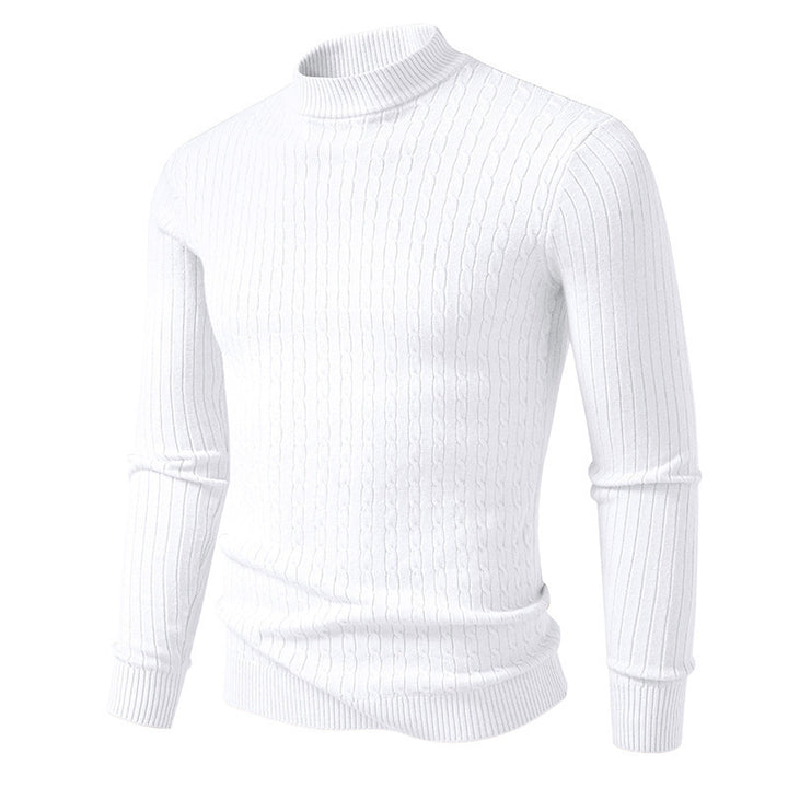 Herren Rollkragenpullover aus strukturiertem Strickmaterial Drune