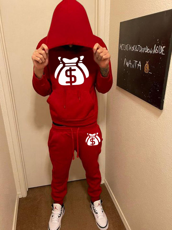 Herren Sweatanzug mit modernem Logo-Druck Drune