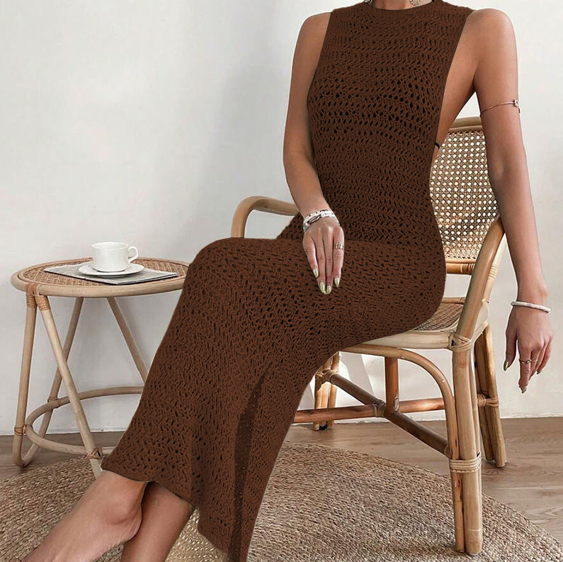 Damen langes Häkelkleid Drune
