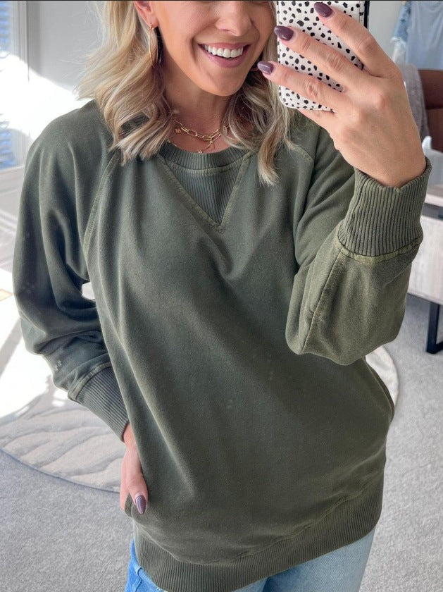 Damen bequemer Oversized Sweatpullover mit lässigem Design Drune