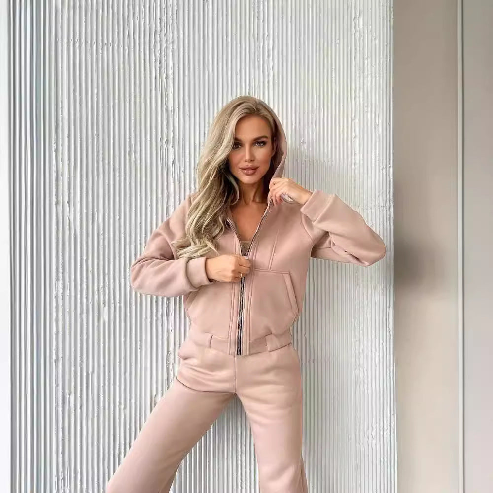 Damen modischer Hoodie mit schlanker Passform und praktischen Taschen Drune
