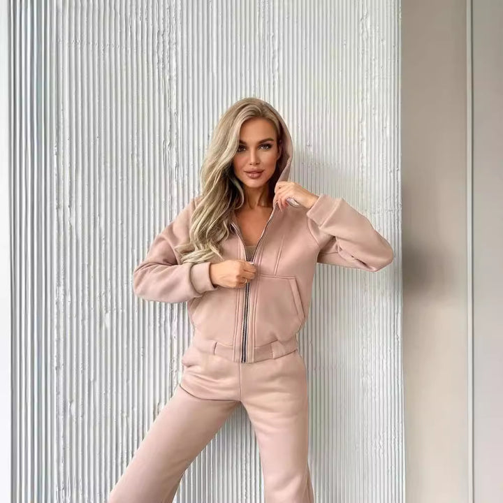 Damen modischer Hoodie mit schlanker Passform und praktischen Taschen Drune