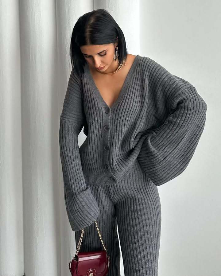 Damen Strickpullover mit weit geschnittenen Ärmeln Drune