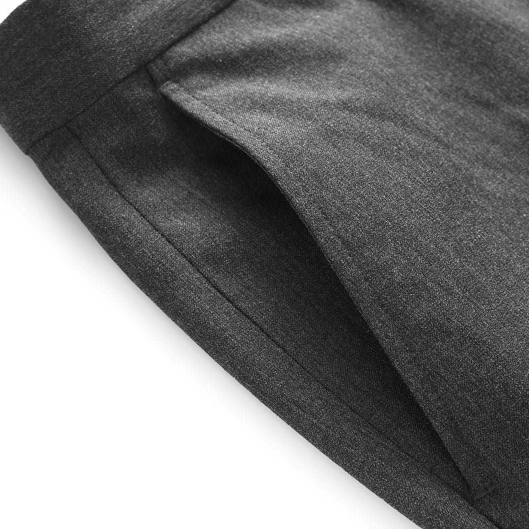 Herren elegante Anzughose mit schmalem Schnitt und feiner Struktur Drune