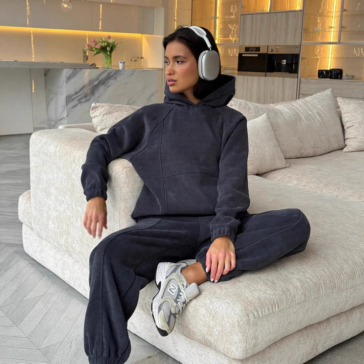 Damen gemütliches Fleece-Freizeitset Drune