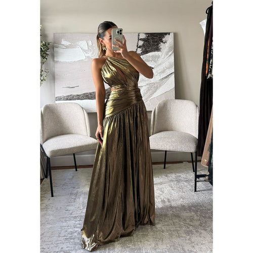 Damen Glamouröses Wickelkleid mit einer asymmetrischen Silhouette und eleganten Cut-Outs Drune