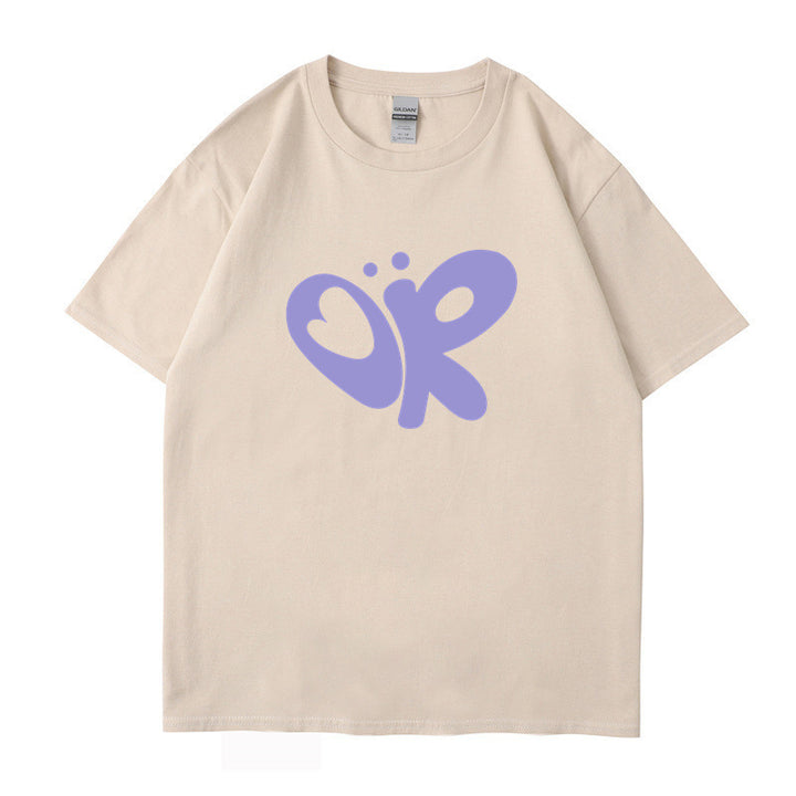 Damen lässiges T-Shirt mit einzigartigem Grafikdruck Drune