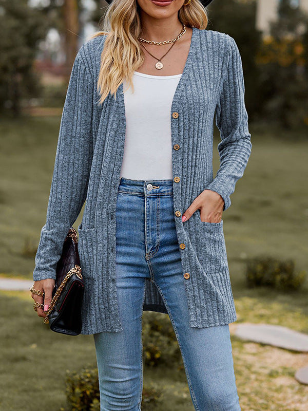 Damen Strickjacke mit strukturiertem Muster und praktischen Taschen Drune