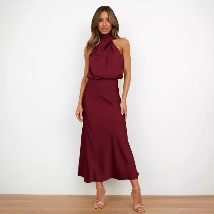 Damen Maxikleid mit Wickeloberteil Drune
