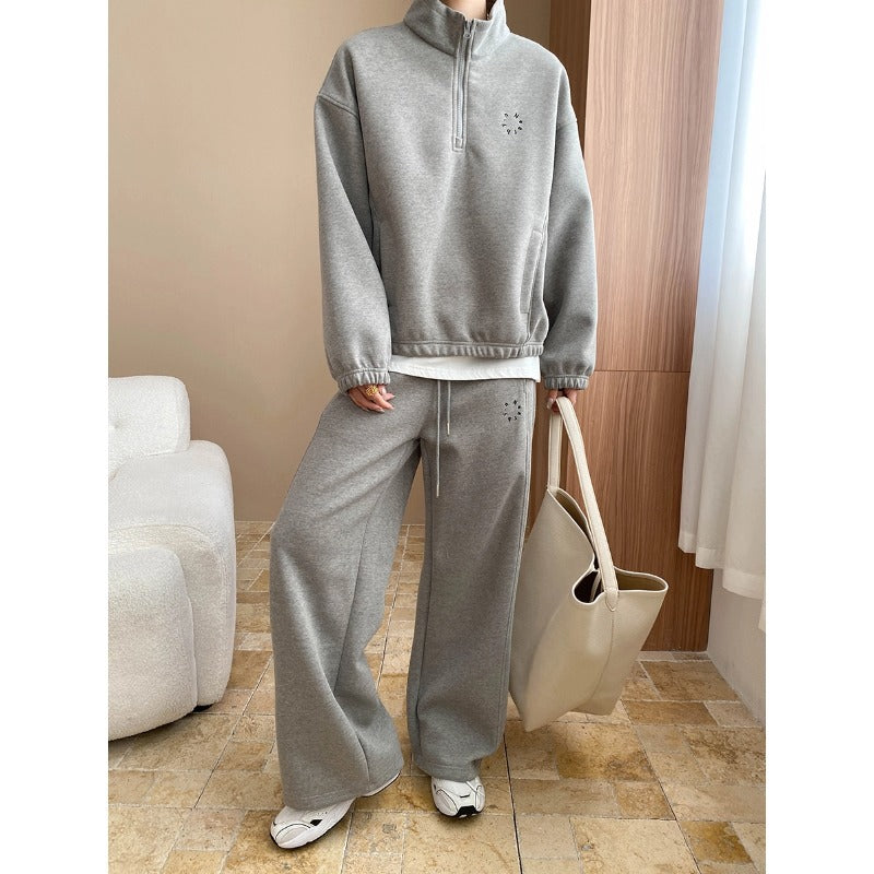 Damen lässiger Kapuzenpullover mit hohem Kragen und eleganter Passform Drune