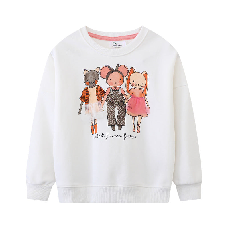 Mädchen Sweatshirt mit kreativer Tierapplikation Drune