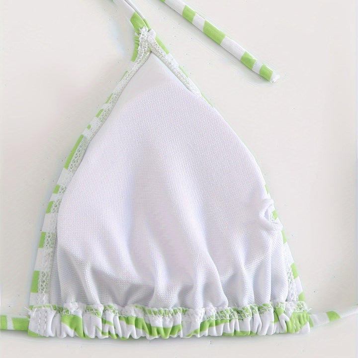 Damen Triangel-Bikini Set mit modischer Wickeltunika Drune