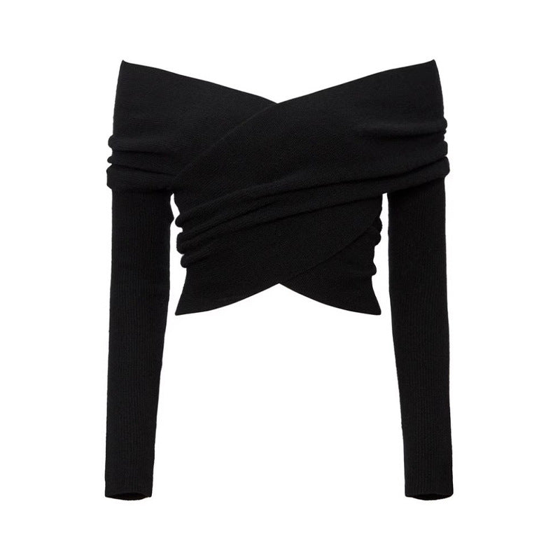 Damen Übergroßes Wickelpullover Drune